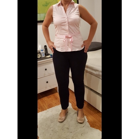 💕ZARA💕 Sleeveless Blouse with Satin Bow - Picture 4 of 7